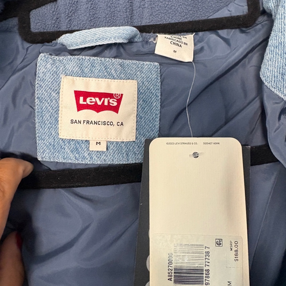 Levi's Women's Denim & Down Puffer Jacket - Picture 3 of 5